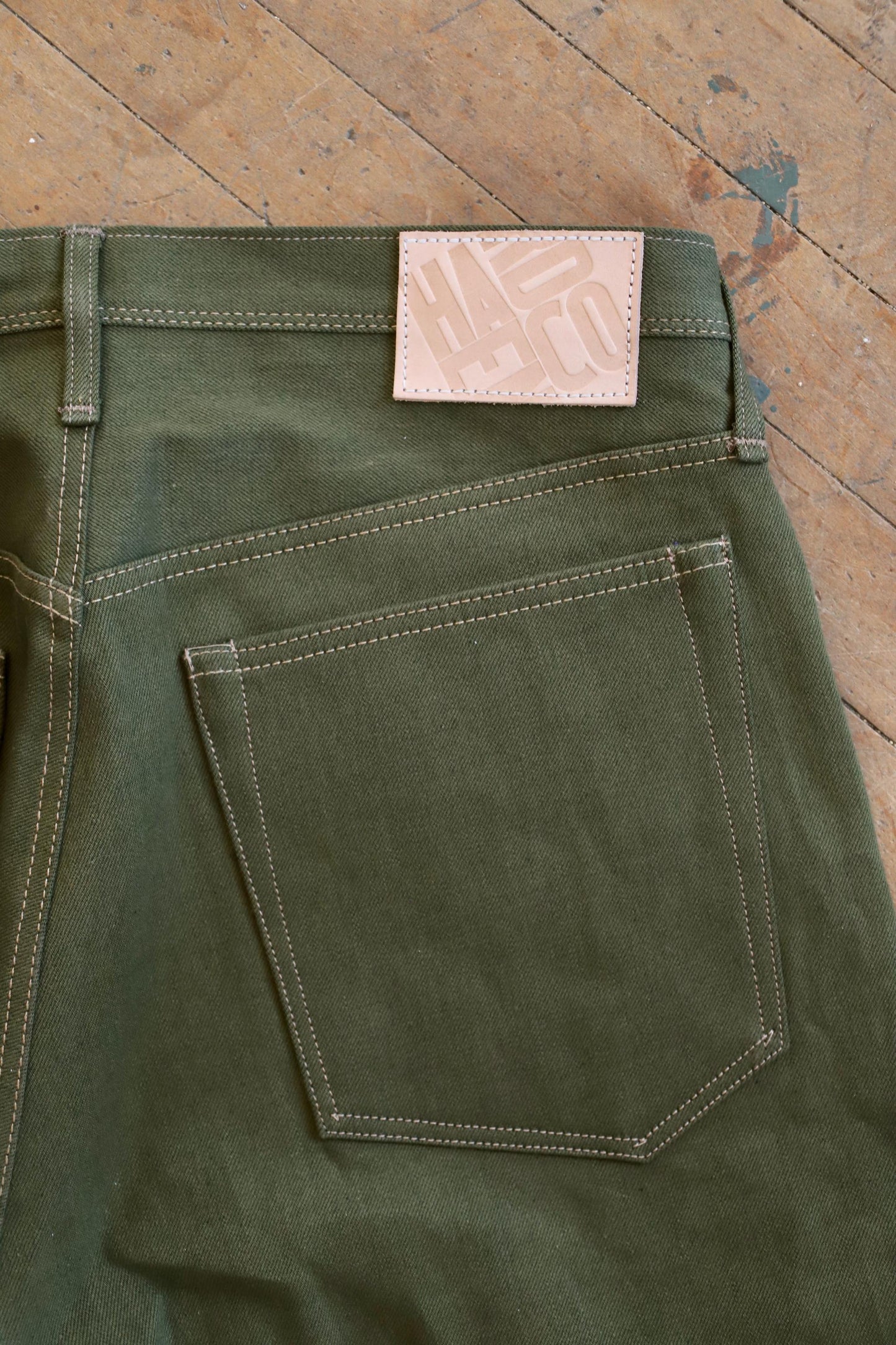 301 Fullcut Olive Green Selvedge Denim Jeans